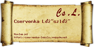 Cservenka László névjegykártya