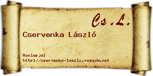 Cservenka László névjegykártya