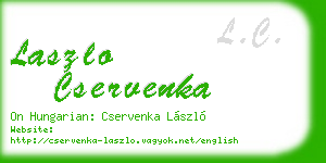 laszlo cservenka business card